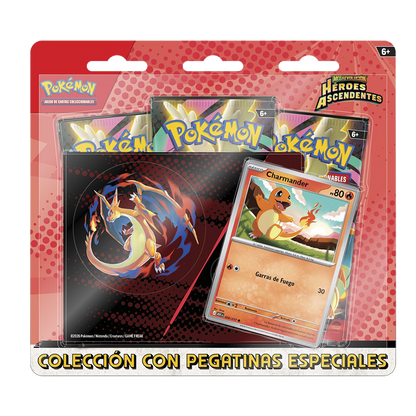 Blíster 3 Sobres Pegatina Especial - Pokémon Megaevolución - Héroes Ascendentes- Español