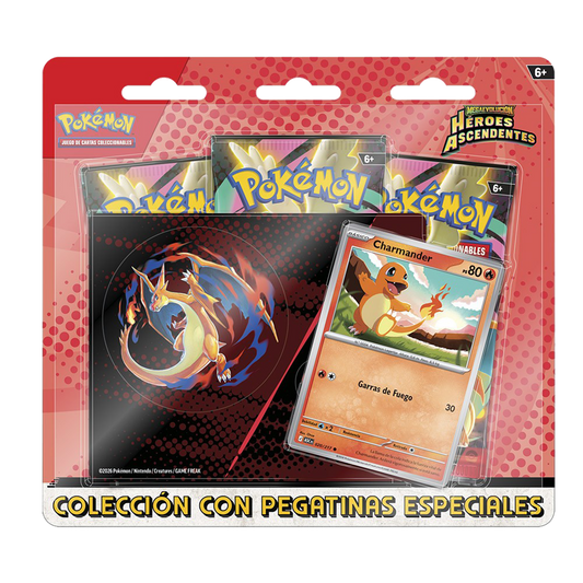 Blíster 3 Sobres Pegatina Especial - Pokémon Megaevolución - Héroes Ascendentes- Español