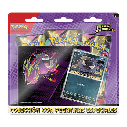 Blíster 3 Sobres Pegatina Especial - Pokémon Megaevolución - Héroes Ascendentes- Español