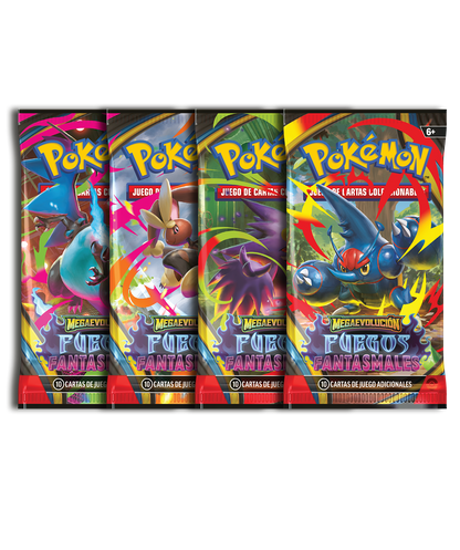 Caja de 36 Sobres - Megaevolución -Fuegos Fantasmales - Español